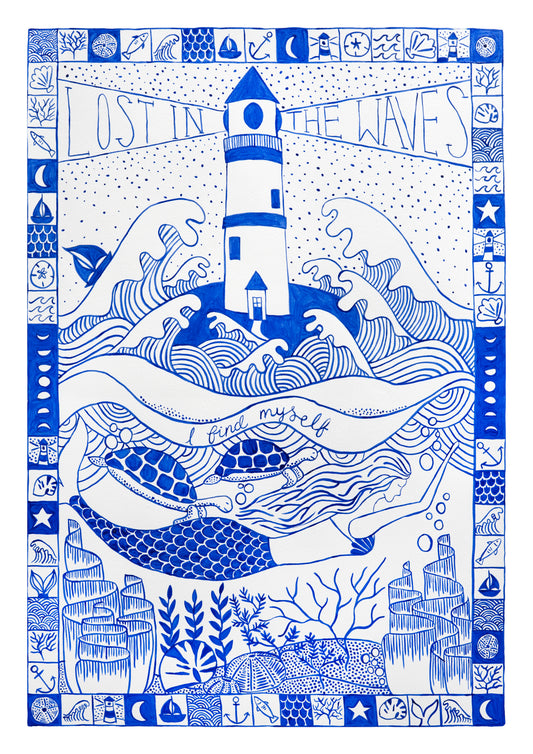 Lost in the Waves I Find Myself - Print