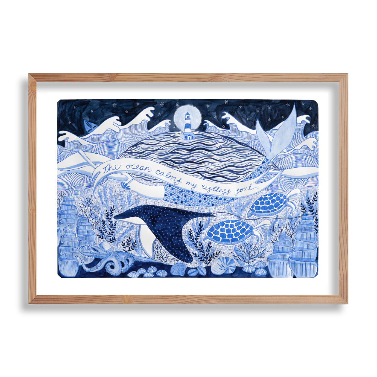 The Ocean Calms My Restless Soul - Print
