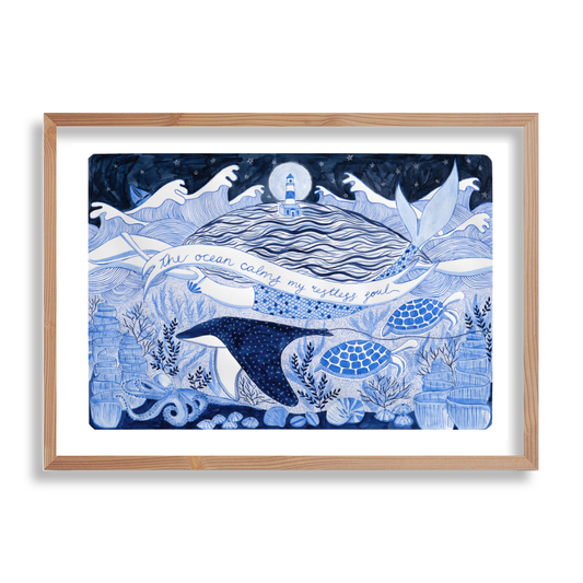 The Ocean Calms My Restless Soul - Print